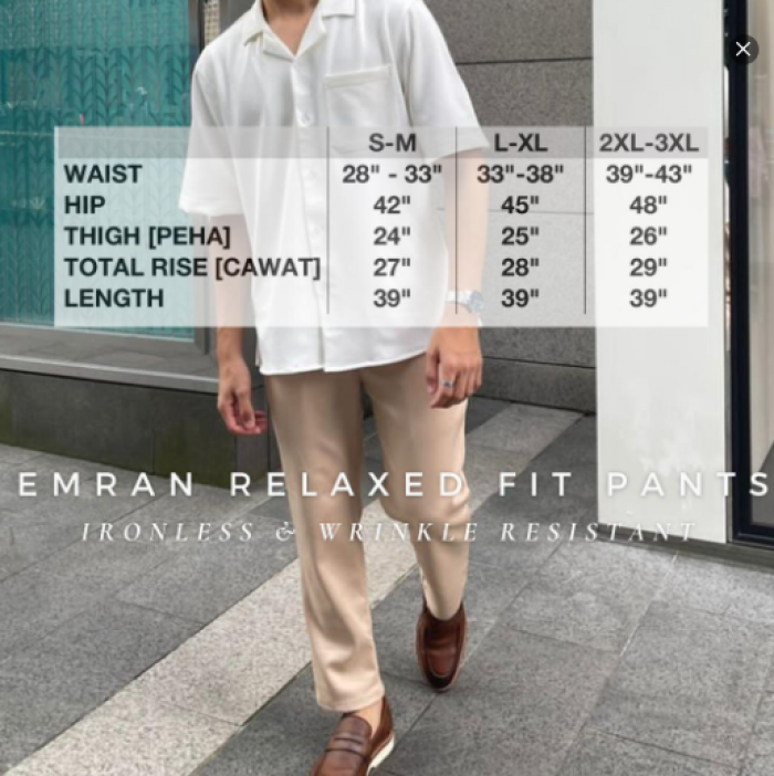 EMRAN RELAXED FIT PANTS BLACK